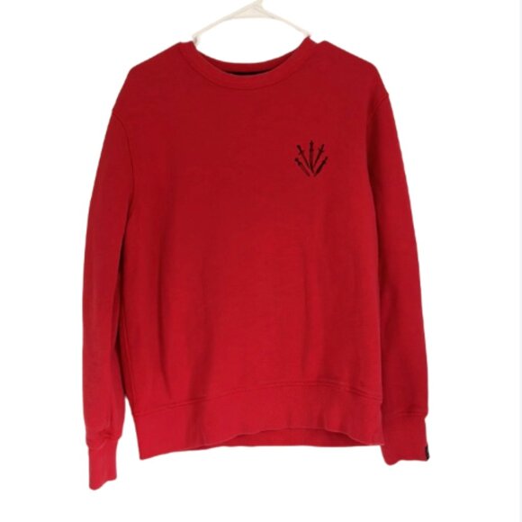 Rag & Bone men's red five daggers crew neck sweatshirt size M - Picture 2 of 5